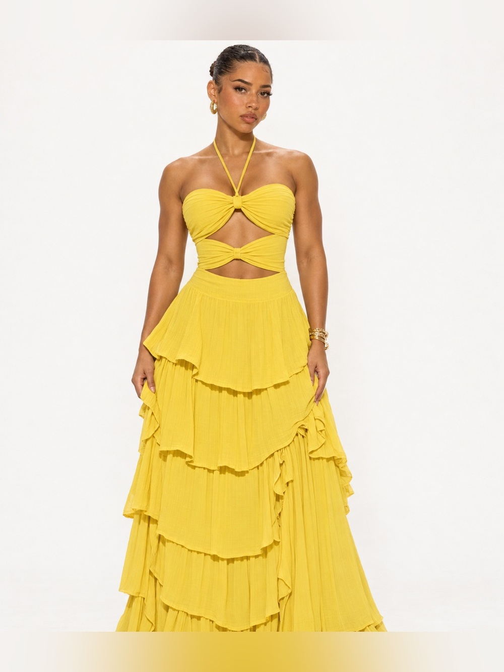 FASHION, NOVA, YELLOW MAXI DRESS 👗 XL